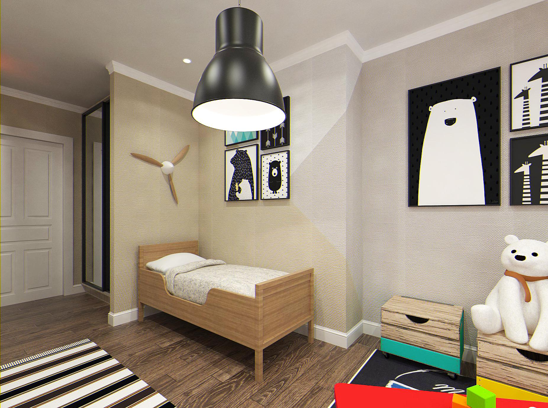 Дизайн квартиры 80 м2 в ЖК Три Богатыря (Казань)